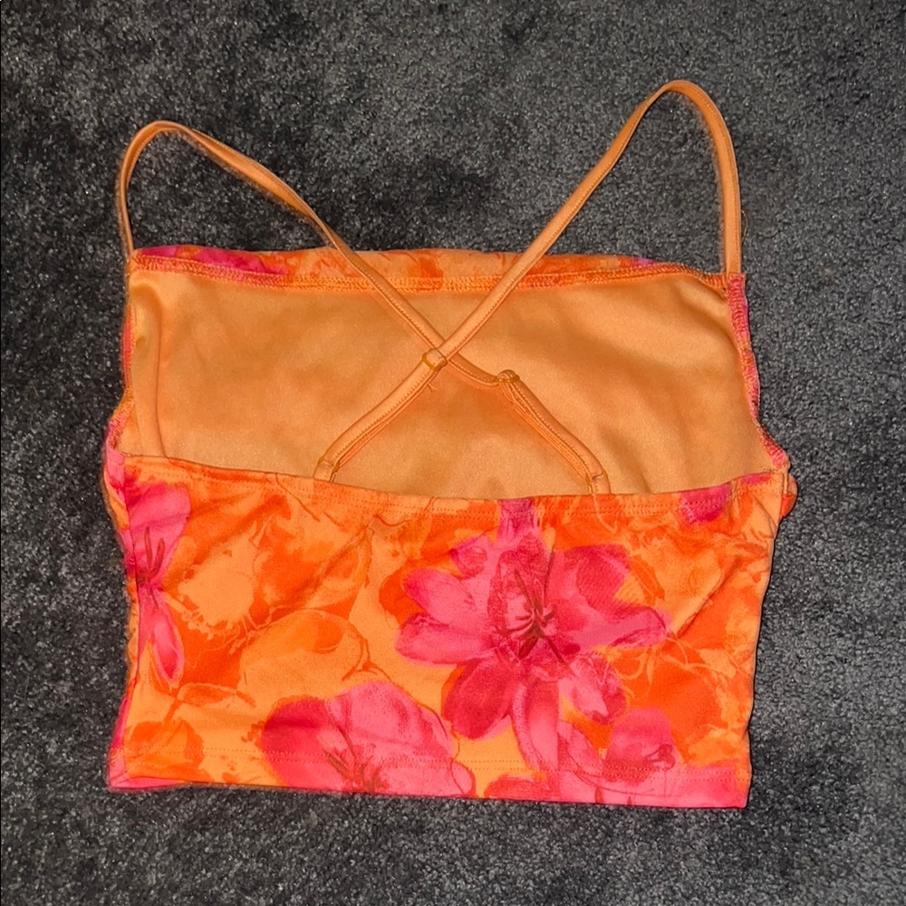 Floral Orange and Pink Women's Top - Picture 2 of 2